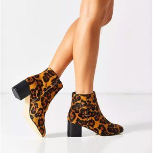 Leopard print ankle booties from Urban Outfitters